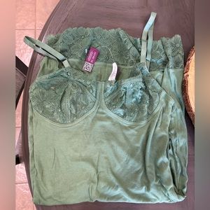 Adore Me lace slip pajamas NWT